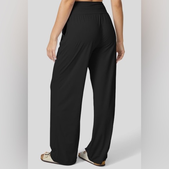 SOLD NWT HALARA High Waisted Drawstring Side Pocket Wide Leg Cool Touch Casual P - Picture 2 of 6